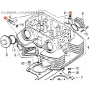 Moteur - Soupape - joint de queue - CB200B/T