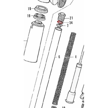 Fourche - Joint de bouchon 