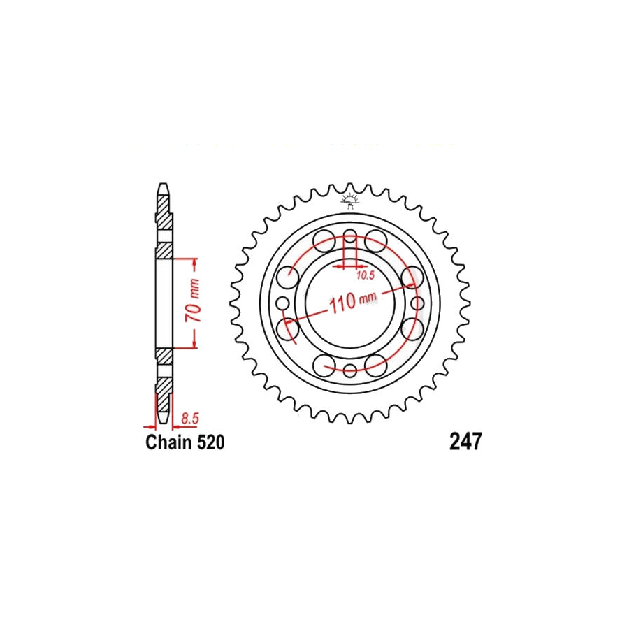 Service Moto Pieces|Transmission - Pignon - JTF-1269 - 520 - 16 Dents|Chaine 520|19,90 €