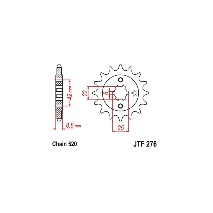 Service Moto Pieces|Transmission - Couronne Aluminium - JTR-1303 - 520/42 dents|Chaine 520|39,90 €