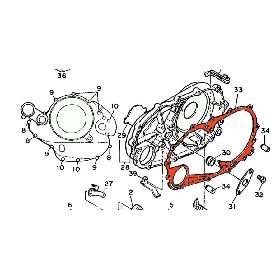 Service Moto Pieces|Moteur - Joint - Carter transmission- GPZ1100 - Z1000/1100 - 11060-1531|Joint - Carter|7,90 €