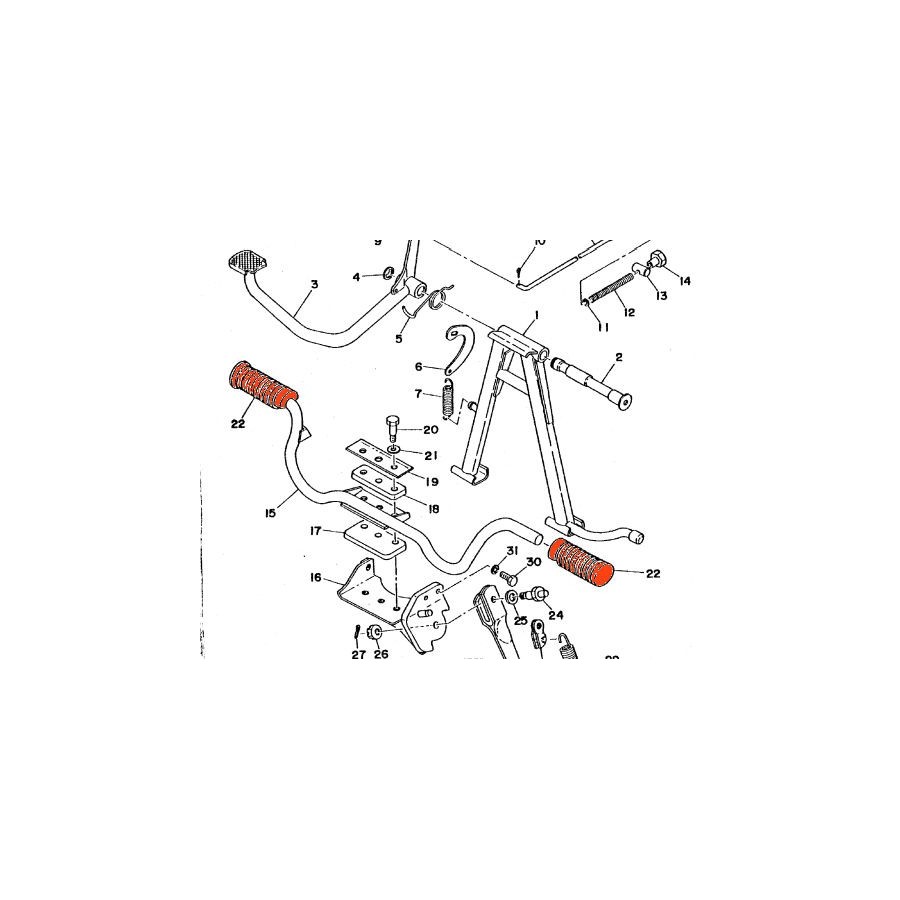 Service Moto Pieces|Cale Pied - Avant - Droite / Gauche - Suzuki - GSF600 - RF900 - GSXR1300|Cale Pied - Selecteur|25,90 €