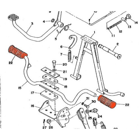 Cale Pied - Caoutchouc - (x1) - 156-27413-00