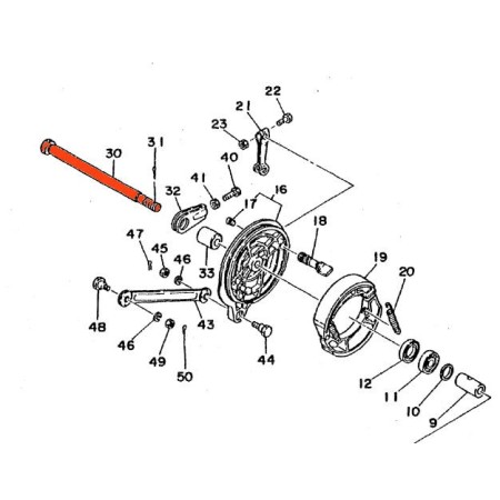 Roue - Axe Arriere - 382-25381-00