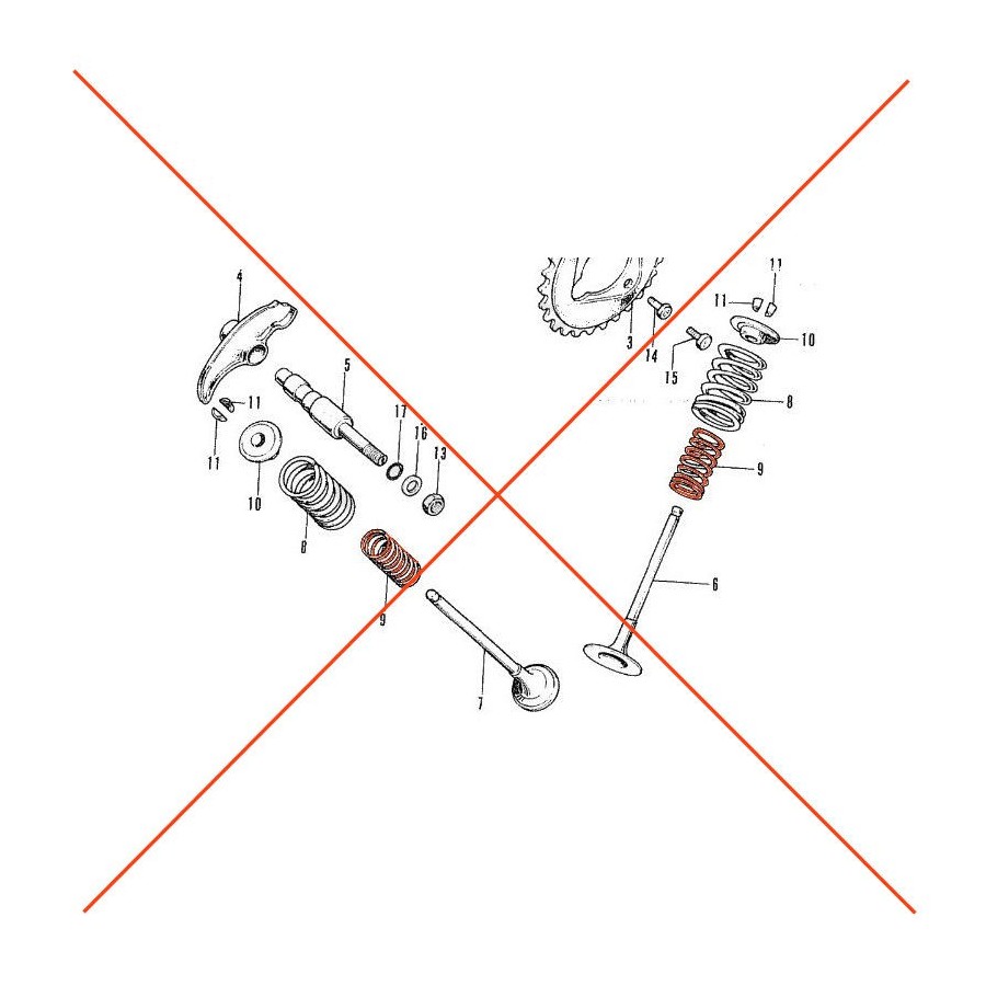 Moteur - Ressort de soupape - Interieur  - CB250 - Origine Honda