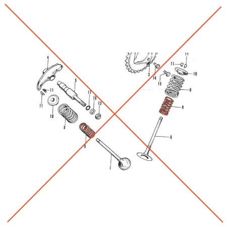 Moteur - Ressort de soupape - Interieur  - CB250 - Origine Honda
