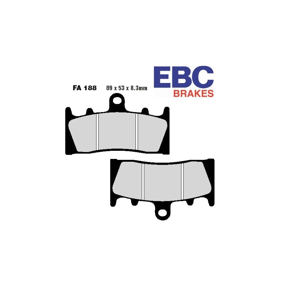 Service Moto Pieces|Frein - Jeu de Plaquettes - EBC - FA188 - Standard|Plaquette|29,90 €