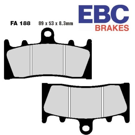 Frein - Jeu de Plaquettes - EBC - FA188 - Standard