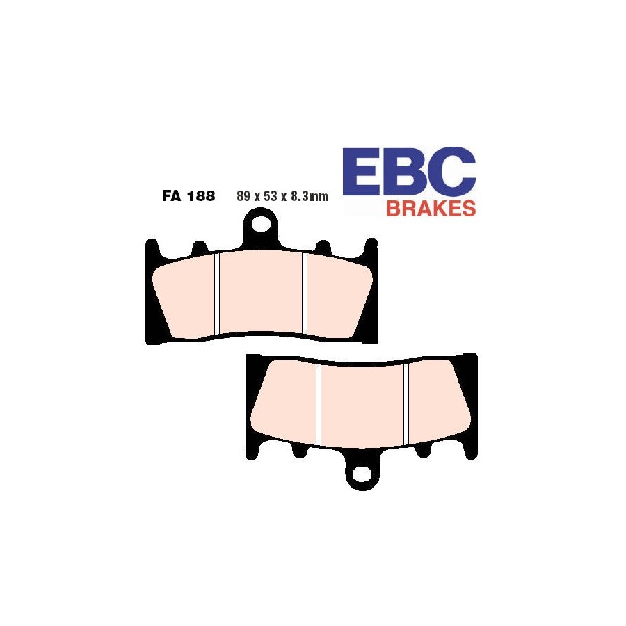 Service Moto Pieces|Frein - Jeu de Plaquettes - EBC - FA063 - Std - Organic|Plaquette|29,90 €