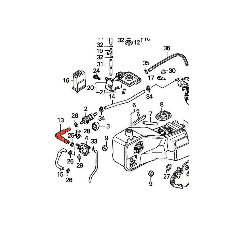 Service Moto Pieces|ZR1100 Zephyr - (ZRT10A) - 1992-1997 - Pipe admission - 16065-1253 |Pipe Admission|120,00 €