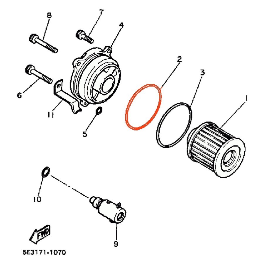 Filtre a huile - Joint - 93210-56459 Filtre a huile - Joint - 93210-56459