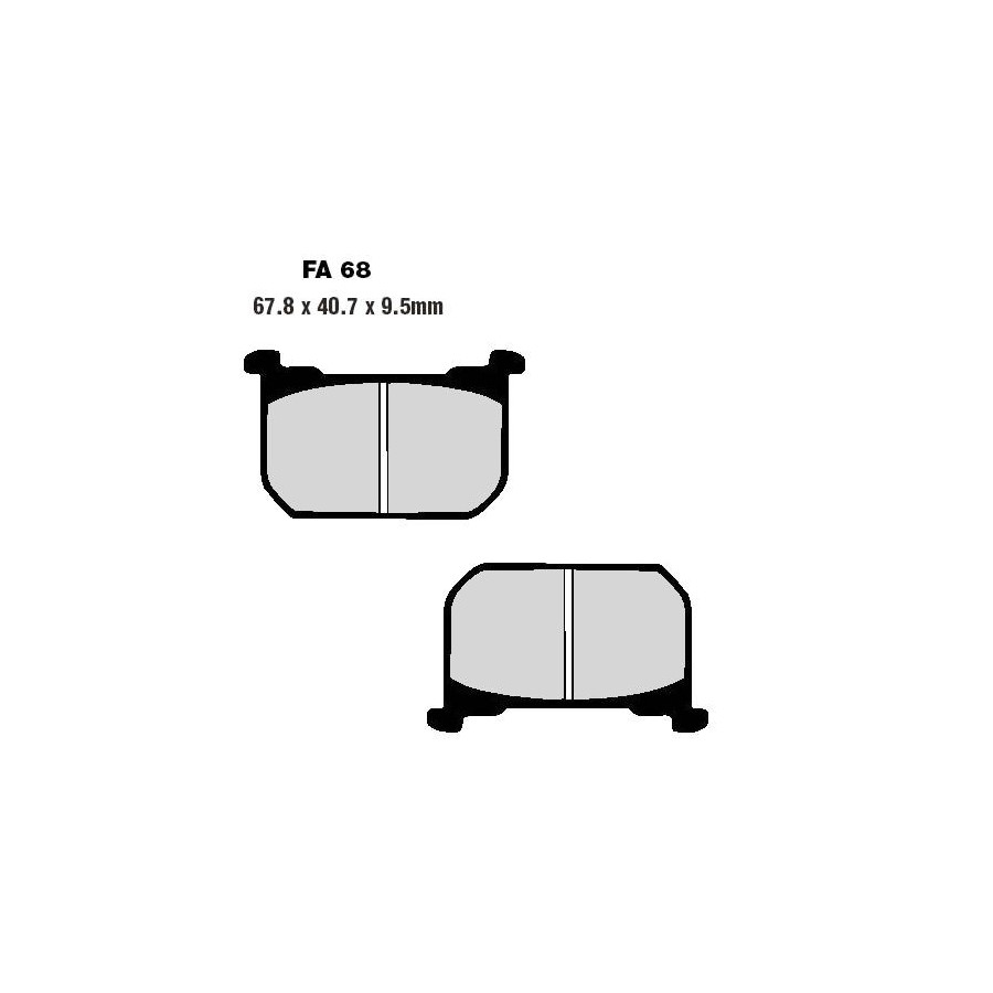 Frein - Jeu de Plaquettes - EBC - Std - FA068 - Kawasaki