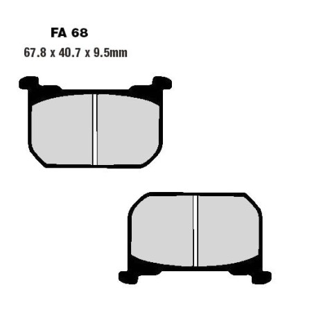 Service Moto Pieces|Frein - Jeu de Plaquettes - EBC - Std - FA068 - Kawasaki|Plaquette|29,90 €