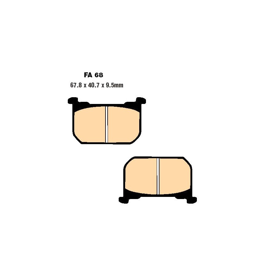 Service Moto Pieces|Frein - Jeu de Plaquettes - EBC - FA-062 Std - Z1300 - KZ1000ST|Plaquette|29,90 €