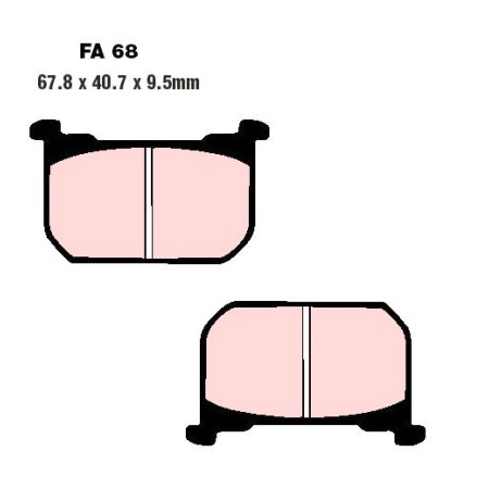 Service Moto Pieces|Frein - Jeu de Plaquettes - EBC - Metal fritté - Hypersport - FA068 HH - Kawasaki|Plaquette|44,40 €