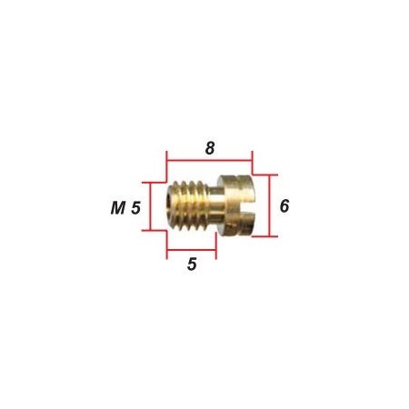 Service Moto Pieces|Gicleur M5 - ø 1.900 - N102.221 (99101-393)|Gicleur a visser - M5|3,60 €