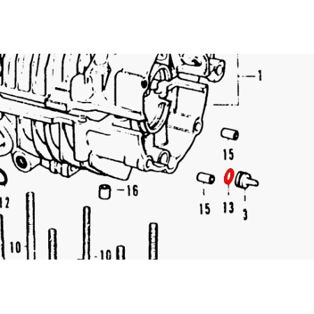 Moteur - Joint torique - ø 13.00 x2.50 mm