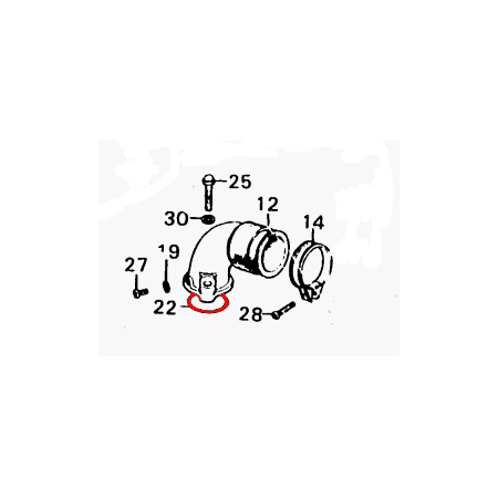 Pipe admission - Joint torique - (x1) - ø 40.00 x2.60mm