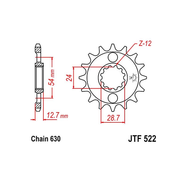 Service Moto Pieces|Transmission - Pignon - JTF 522 - 14 Dents|1983 - KZ1000 R2|28,30 €