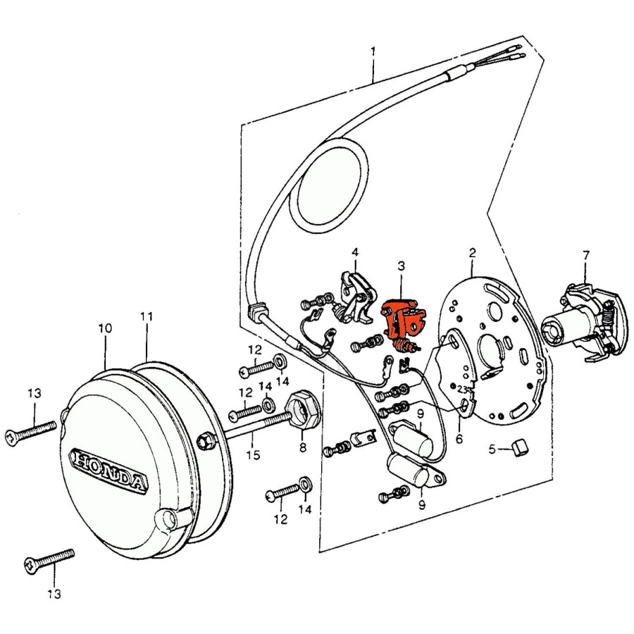 Service Moto Pieces|1974 - CB 350 F