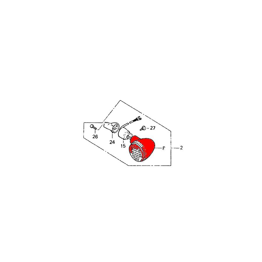 Service Moto Pieces|Clignotant  - Av. Dr. - Ar. Ga. -  VT600 / VT750 / VT1100|Clignotant|22,90 €