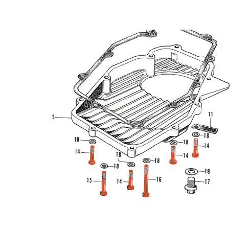 Moteur - Carter inferieur - Kit visserie - CB750K0