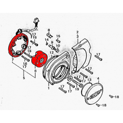 Generateur Assemblé - 6V - Ensemble stator + rotor