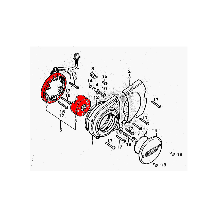 Alternateur - Generateur Assemblé - 6V - stator + rotor