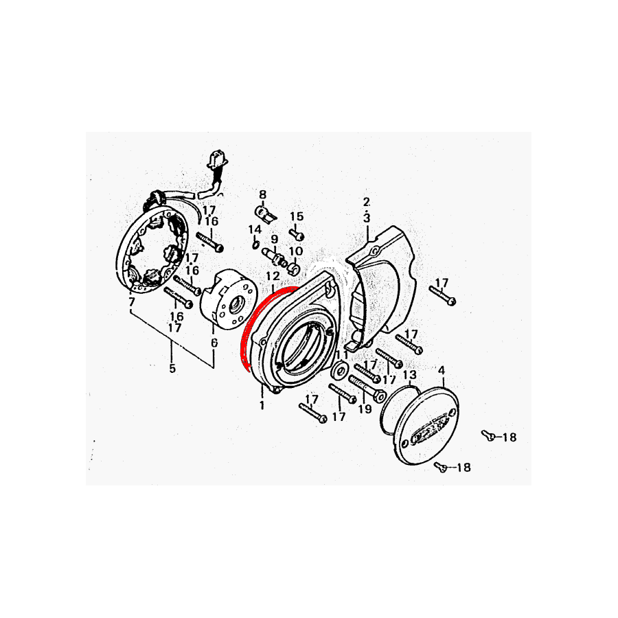 Alternateur - Joint de carter - CB125 - SL125 - .... - XL125