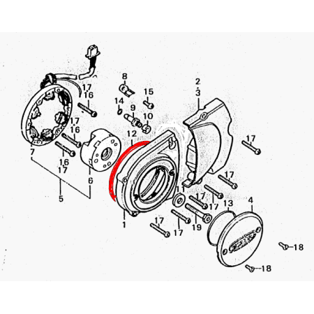 Alternateur - Joint de carter - CB125 - SL125 - .... - XL125