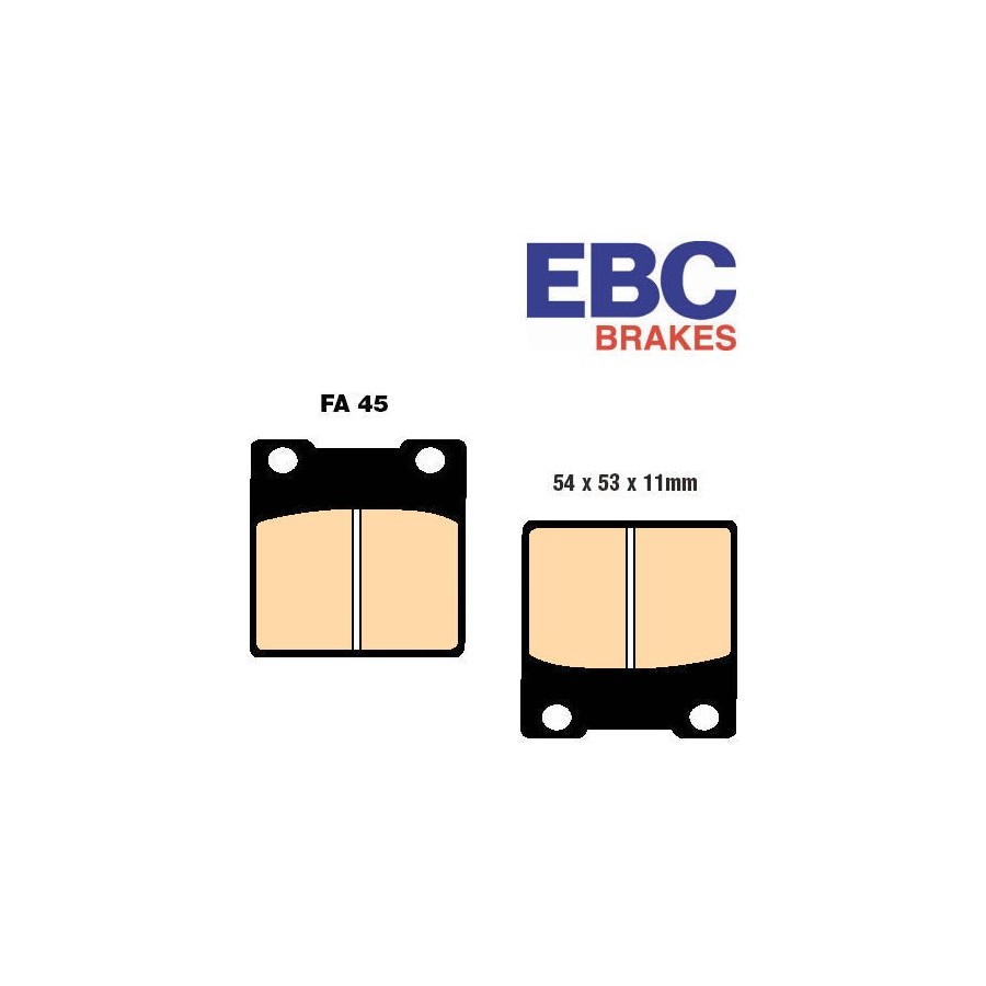 Frein - Jeu de Plaquettes - EBC - FA-045V - semi-frittée