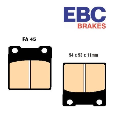 Service Moto Pieces|Frein - Jeu de Plaquettes - EBC - FA-045V - semi-frittée|Plaquette|34,50 €