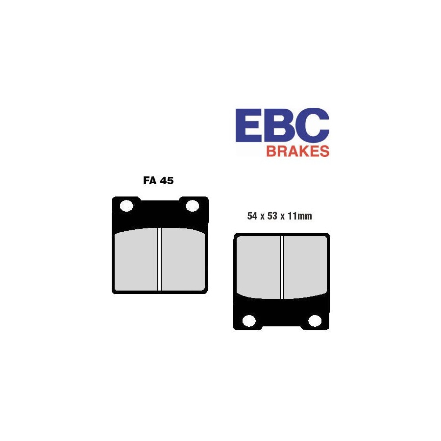 Service Moto Pieces|Frein - Jeu de Plaquettes - Gauche - EBC - Organic - FA-229 |Plaquette|29,90 €