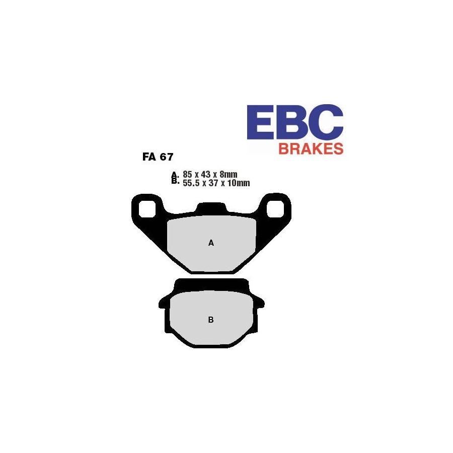 Service Moto Pieces|Frein - Jeu de Plaquettes - EBC - FA-036 Std - Kawasaki - Suzuki|Plaquette|29,90 €