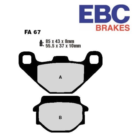 Service Moto Pieces|Frein - Jeu de Plaquettes - EBC - FA-067V - Standard - Kawasaki - Suzuki - Yamaha|Plaquette|29,90 €