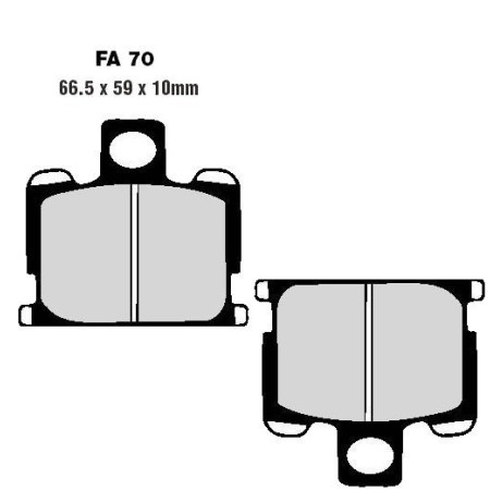 Service Moto Pieces|Frein - Jeu de Plaquettes - EBC - Standard - FA-070|Plaquette|29,90 €