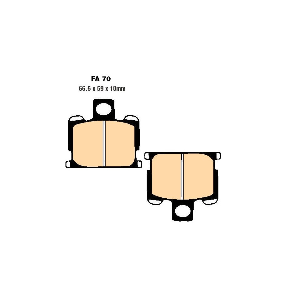 Service Moto Pieces|Frein - Jeu de Plaquettes - Gauche - EBC - FA229 V - Semi-Fritté|Plaquette|34,50 €