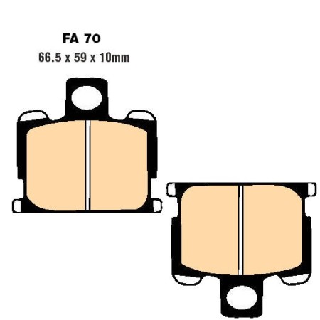 Service Moto Pieces|Frein - Jeu de Plaquettes - EBC - semi-frittée - FA-070V|Plaquette|34,50 €