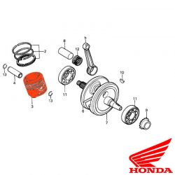 Service Moto Pieces|Moteur - Kit Piston-segment - ø 66.00 mm - RD350 - RD400 |Bloc Cylindre - Segment - Piston|135,61 €