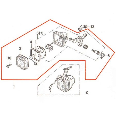 Clignotant - Avant - Droit - XL125S - 