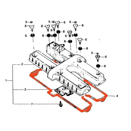 Moteur - Couvercle culasse - joint de cache - CBX 750 - CB750 SevenFifty