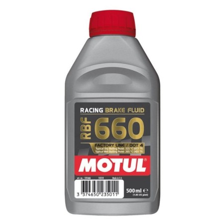 Liquide de Frein - DOT 4 - (DOT4) - Haute temperature - Motul RBF 660 - 0.5 Litre -