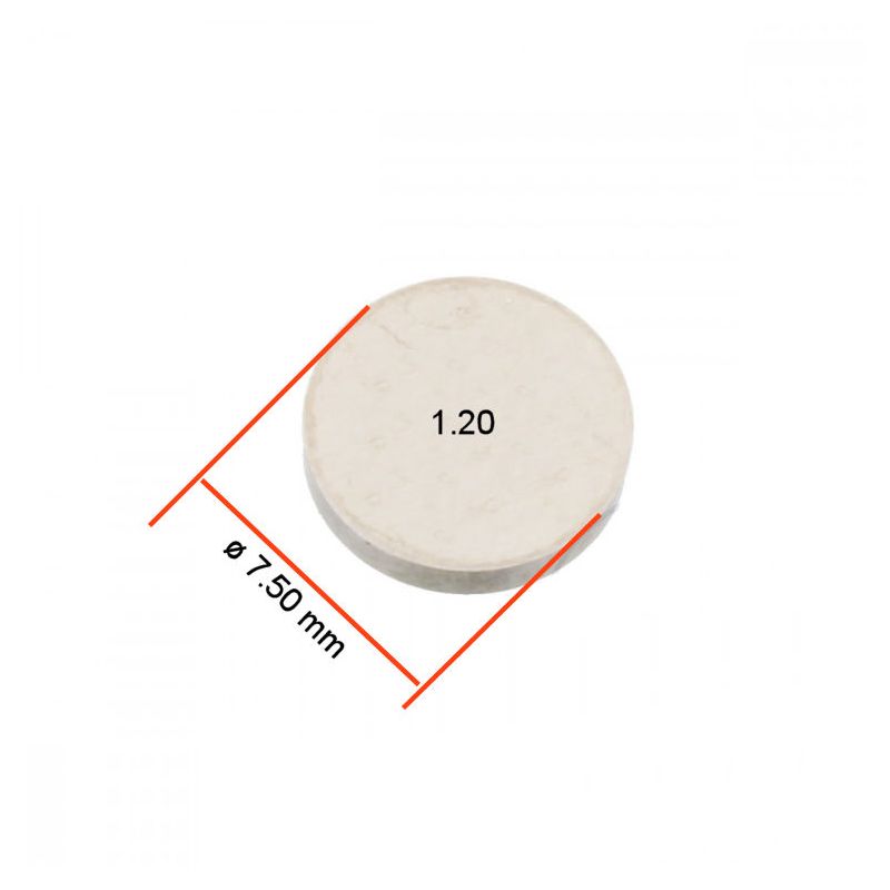Service Moto Pieces|Pastille - Ep. 1.20 - ø 7.50mm - Jeux aux soupapes|Pastille - ø 7.50 mm|2,90 €
