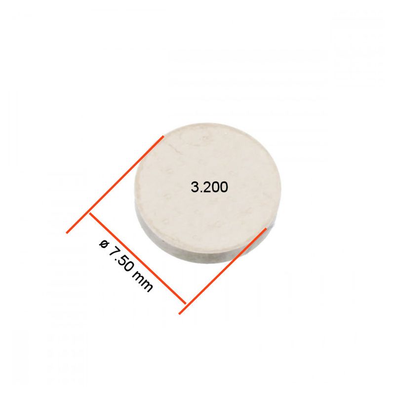 Service Moto Pieces|Pastille - Ep. 3.200 - ø 7.50mm - Jeux aux soupapes|Pastille - ø 7.50 mm|2,90 €