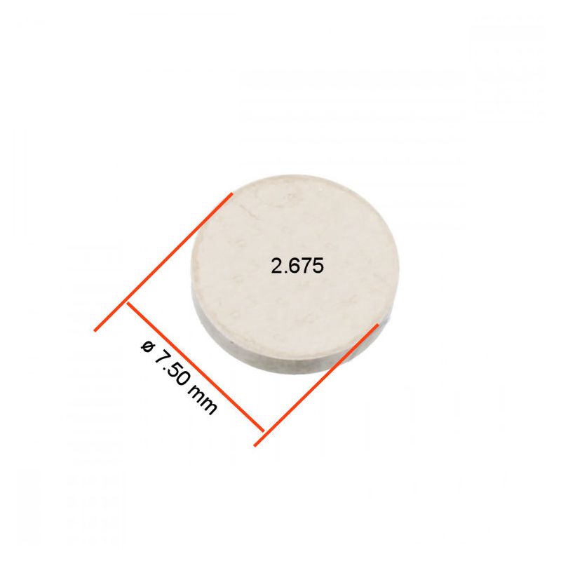 Service Moto Pieces|Pastille - Ep. 2.675 - ø 7.50mm - Jeux aux soupapes|Pastille - ø 7.50 mm|2,90 €