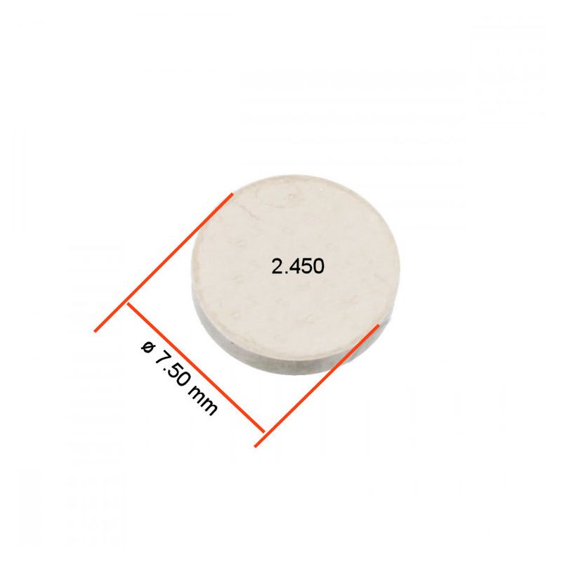 Service Moto Pieces|Pastille - Ep. 2.450 - ø 7.50mm - Jeux aux soupapes|Pastille - ø 7.50 mm|2,90 €