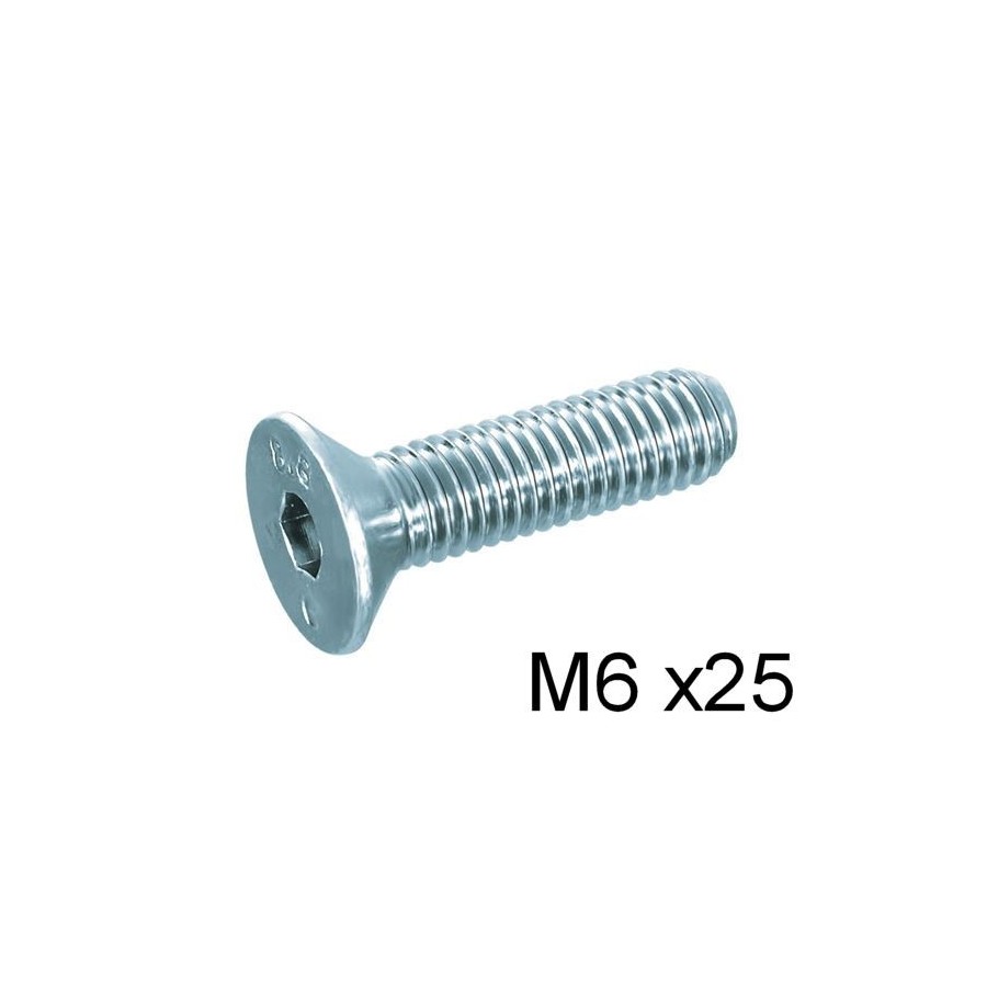 Vis - M6 x25 - BTR - Fraisee - DIN 7991 - Zingué