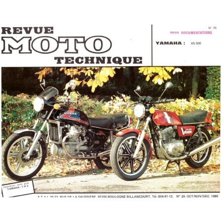 RTM - N° 39 - XS500 - Version PDF - Revue Technique Moto