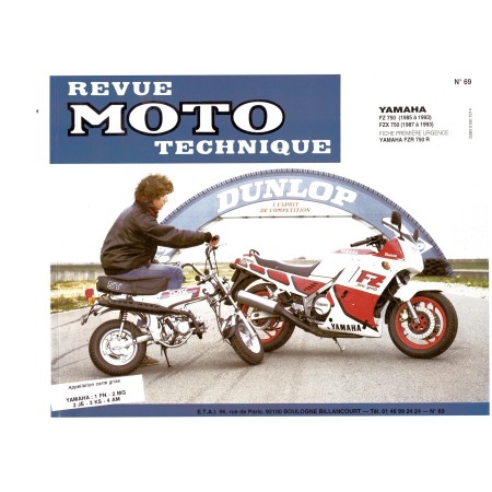 Service Moto Pieces|RTM - N°69 - FZ750 - FZX750 - (1985-1993) - Version PDF - Revue Technique Moto|Yamaha|10,00 €