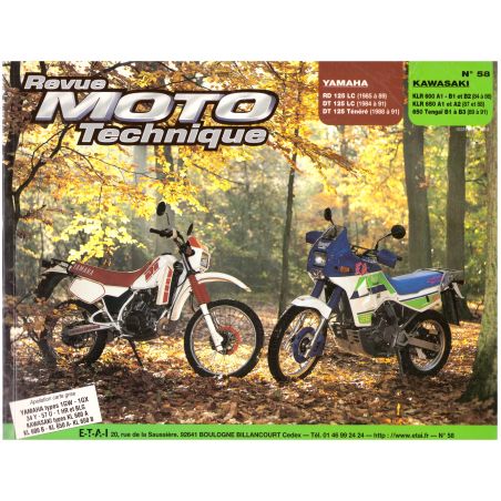 Service Moto Pieces|RTM - N° 58 - RD125 LC - KLR600 - Revue Technique moto - Version PAPIER|Revue Technique - Papier|39,00 €
